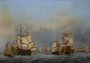 Archivo:The surrender of the Royal Prince during the Four Days' Battle, by Willem van de Velde the Younger