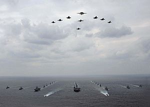 Archivo:USN-JASDF ship and aircraft formations during ANNUALEX 2008 081119-N-7047S-140