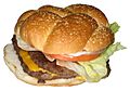Wendy's Double Bacon Deluxe hamburger