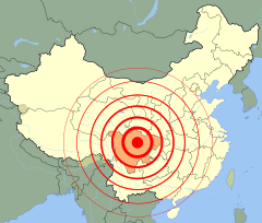 2008 Sichuan earthquake map no labels.svg