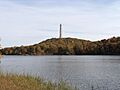 2020-10-18 10 27 02 View of High Point, New Jersey from the shore of Lake Marcia within High Point State Park in Montague Township, Sussex County, New Jersey