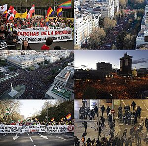 22M Marchas de la Dignidad collage - Spanish protests 2011-2015.jpg