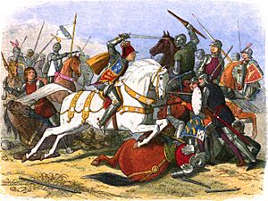 Archivo:A Chronicle of England - Page 453 - Richard III at Bosworth
