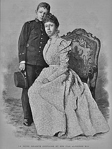 Archivo:Alfonso XIII et sa mère photo valentin gomez