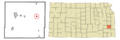 Allen County Kansas Incorporated and Unincorporated areas Moran Highlighted