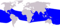 Cetacea range map Spinner Dolphin