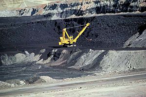 Minería superficial de carbón en Wyoming en los Estados Unidos.