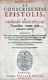 Archivo:Epistolica, London 1649