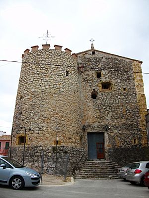 Església fortificada de sant Miquel Arcàngel, Murla.JPG