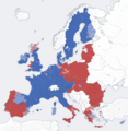 European union erdf map