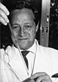 Feodor Lynen with pipette