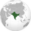 Indian Subcontinent (orthographic projection)