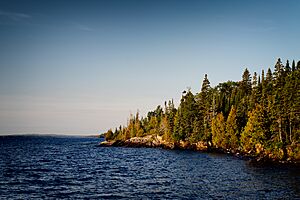 Archivo:Lake Superior Shore at Isle Royale National Park (49051653101)
