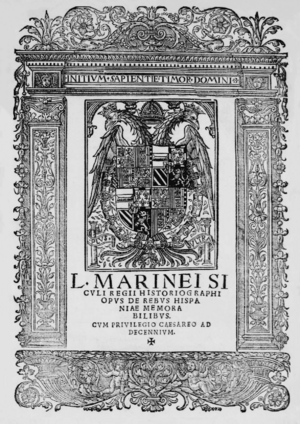 Archivo:Lucio Marineo Siculo (1530) de rebus Hispaniae memorabilibus