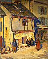 M.Elizabeth Price, The Wine Shop, Quimperle, Brittany, oil on canvas, by 1921