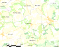 Map commune FR insee code 29294