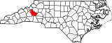Map of North Carolina highlighting Burke County.svg