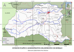 Archivo:Mapa de la división político administrativa del Municipio de Murillo