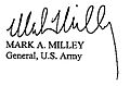 Mark A Milley signature
