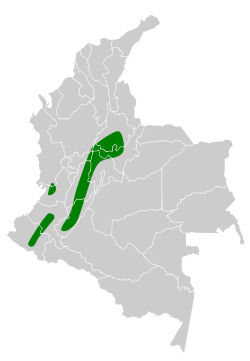 Distribución geográfica del copetón apical.