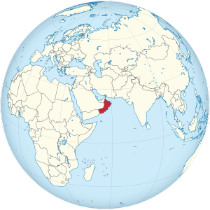 Oman on the globe (Oman centered).svg