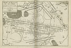 Ordre de bataille des deux armées le jour de la revue du Roy dans la plaine entre Gevries et les Estinnes.jpg