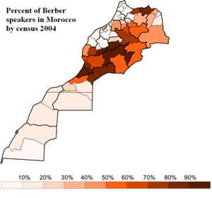 Archivo:Percent of Berber speakers in Morocco by census 2004