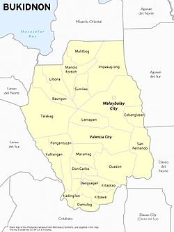 Archivo:Political Map of Bukidnon