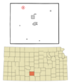 Pratt County Kansas Incorporated and Unincorporated areas Byers Highlighted