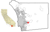 San Diego County California Incorporated and Unincorporated areas Crest Highlighted.svg