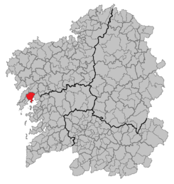 Extensión del municipio en Galicia