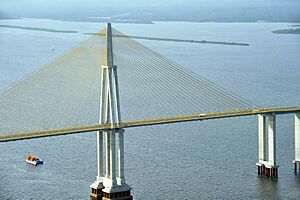 Archivo:Vista aérea da ponte sobre o rio Negro que liga Manaus a Iranduba