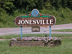 Welcome to Jonesville sign (3619513509).jpg