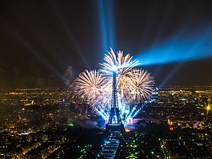 Archivo:2013 Fireworks on Eiffel Tower 11