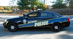 Archivo:Baltimore Police Department Chevy Caprice PPV New Paint Scheme