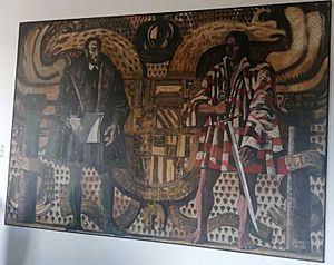 Archivo:Carlos I de España y V de Alemania y el Cacique Enriquillo - Museo de las Casas Reales de Santo Domingo