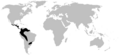 Centrolenidae range