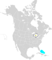 Dendroica kirtlandii map