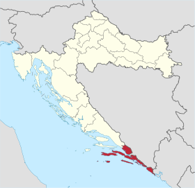 Dubrovačko-neretvanska županija in Croatia.svg