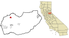 El Dorado County California Incorporated and Unincorporated areas Georgetown Highlighted.svg