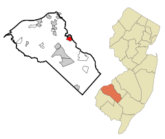 Gloucester County New Jersey Incorporated and Unincorporated areas Turnersville Highlighted.svg
