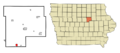 Grundy County Iowa Incorporated and Unincorporated areas Conrad Highlighted