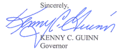 Kenny Guinn Signature