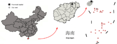 Location of Sansha Prefecture within Hainan (China).png