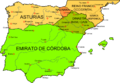 Map Iberian Peninsula 910-es