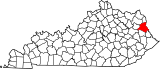 Map of Kentucky highlighting Lawrence County.svg