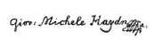 Michael Haydn signature.svg