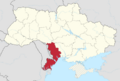 Odessa in Ukraine (claims hatched)
