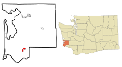 Pacific County Washington Incorporated and Unincorporated areas Naselle Highlighted.svg