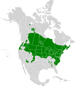 Distribución nativa de Perca flavescens